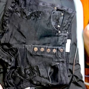 Black Jean shorts